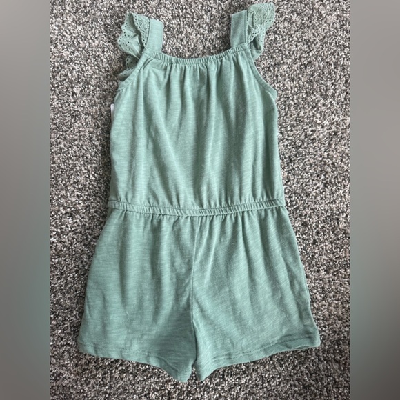 Carter's Toddler Girl Sage Green Eyelet Romper Size 2T NWT - Picture 3 of 3